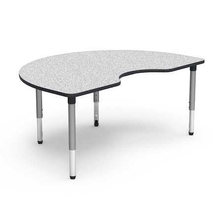 Virco 72 in. W, 48 in. L, 24-32 in. H, Grey Nebula Top / Black Edge 50KID72ADJ